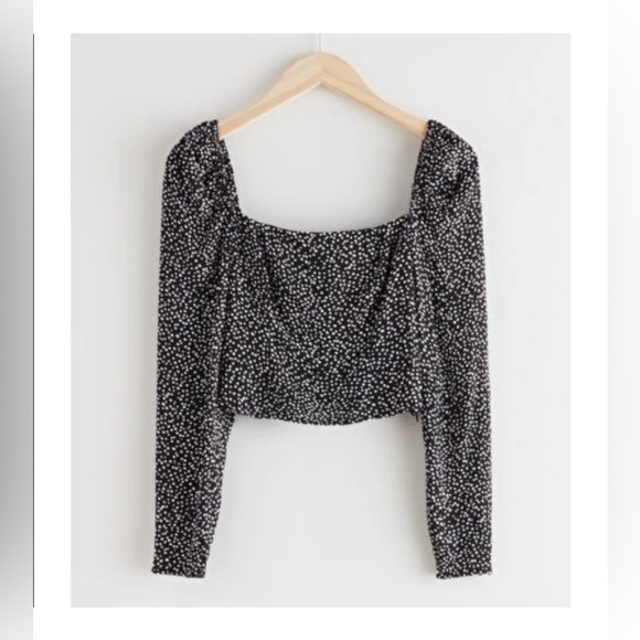 Anthropologie Tops - & OTHER STORIES Puff Sleeve Polka Dot Top Size 4